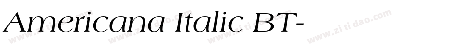 Americana Italic BT字体转换